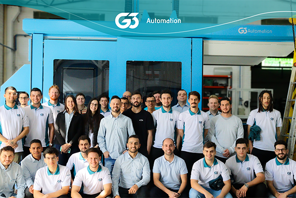 Equipe G3 Automation reunida para treinamento de investimento em ações.